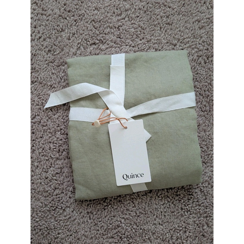 Quince European Linen Everyday Napkins Set Of 4 Willowleaf One Size NWT